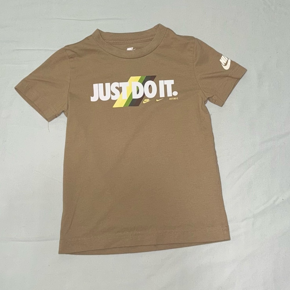 Nike Kids Tan 'Just Do It' Tee